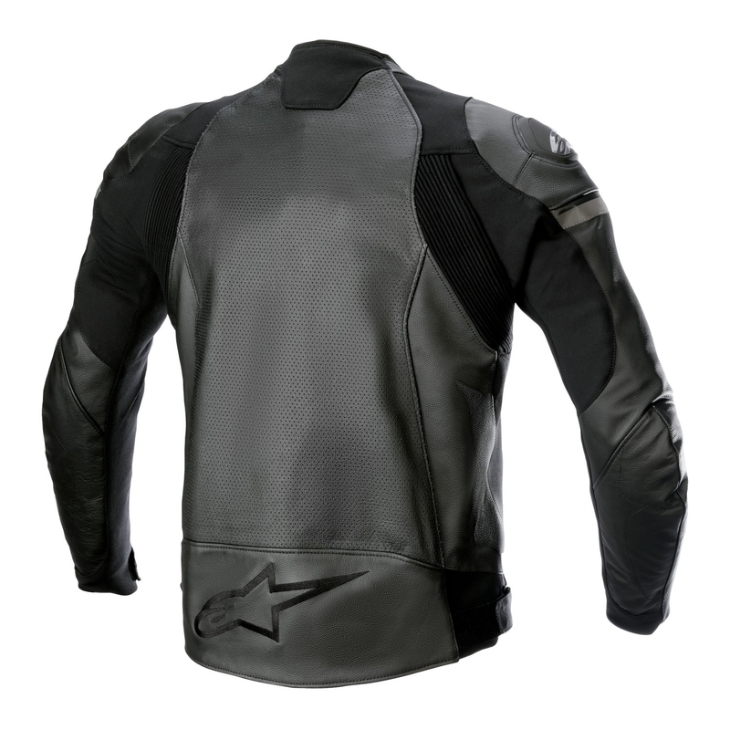 Kožená bunda na motorku Alpinestars GP Force Airflow černo-černá