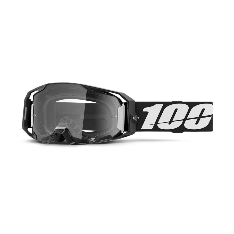 Motocross-lasit 100% ARmatic musta kirkkaalla pleksillä 100% ARmatic musta kirkas pleksi