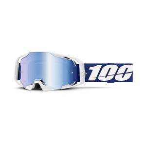 Motocross-lasit 100% ARmatic sininen sinisellä pleksillä.