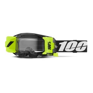 Motocross-lasit 100% ARmatic Forecast musta kirkkaalla pleksillä varustettuna.
