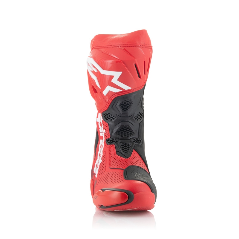Alpinestars Supertech R Vented Fluo punainen moottoripyörä saappaat