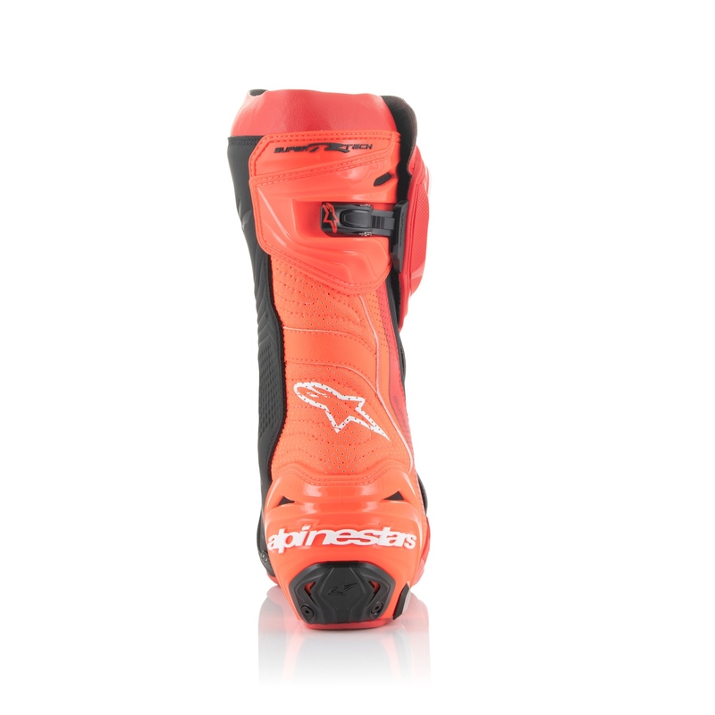 Alpinestars Supertech R Vented Fluo punainen moottoripyörä saappaat