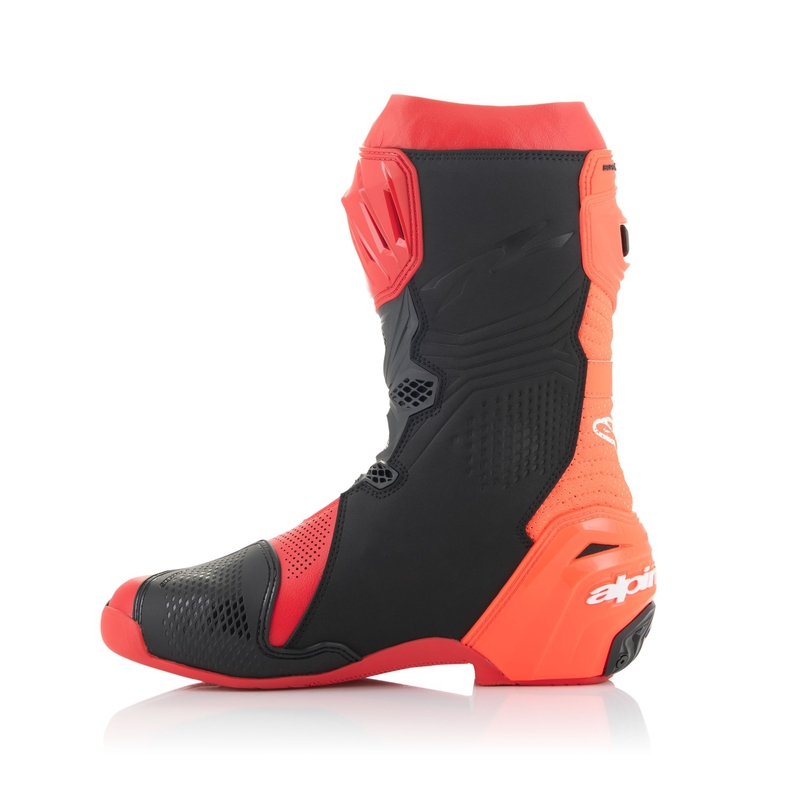 Alpinestars Supertech R Vented Fluo punainen moottoripyörä saappaat
