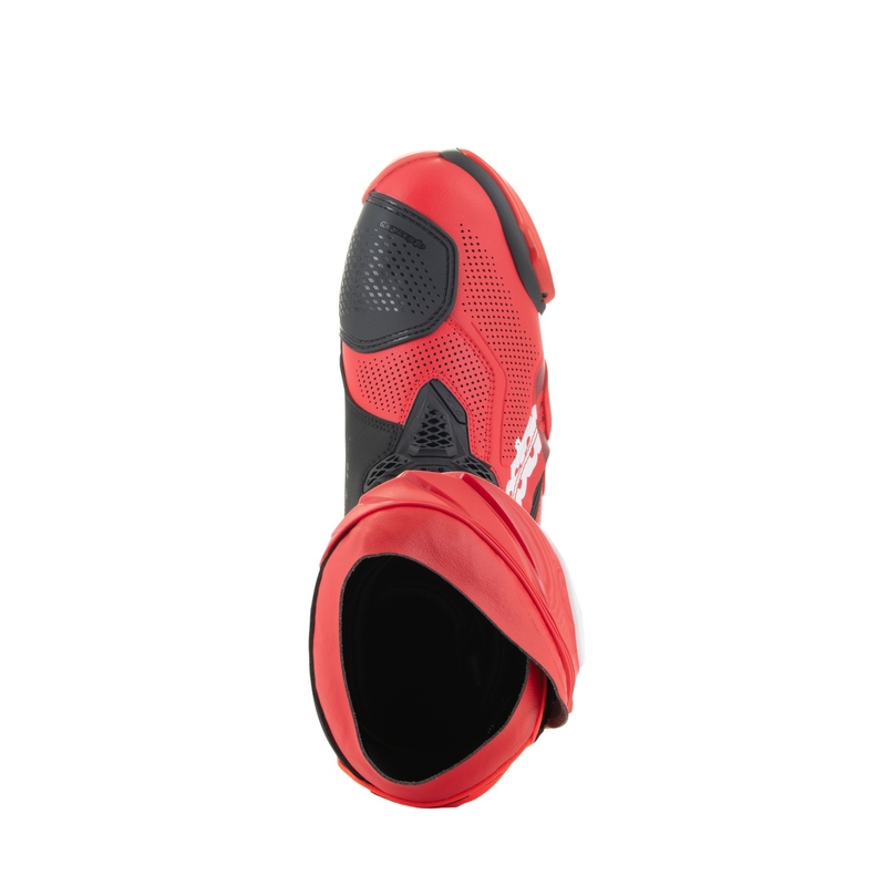 Alpinestars Supertech R Vented Fluo punainen moottoripyörä saappaat