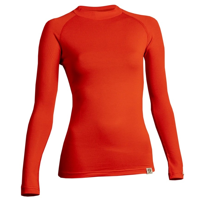 Naisten lämpöpaita nanosilver® Raglan punainen - pitkähihainen