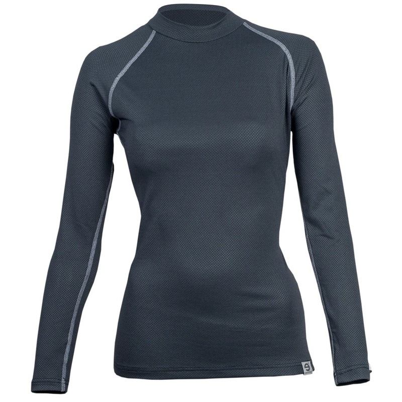 Naisten lämpöpaita nanosilver® Raglan antrasiitinharmaa - pitkähihainen - pitkähihainen