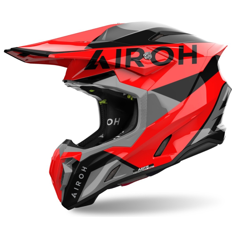 Motocross kypärä Airoh Twist 3 King punainen kiiltävä