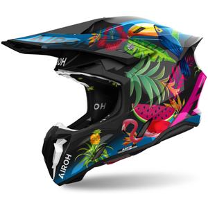 Motocross kypärä Airoh Twist 3 Amazonia kiiltävä kiiltävä