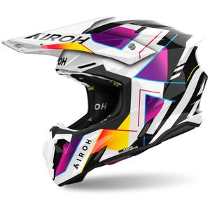 Motocross kypärä Airoh Twist 3 Rainbow kiiltävä kiiltävä