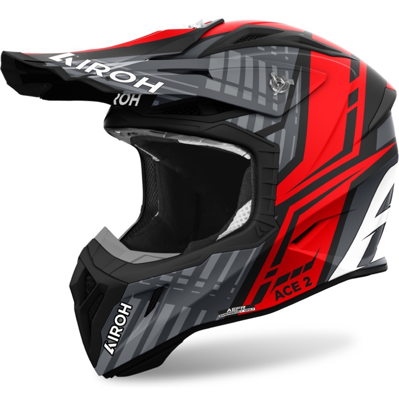 Motocross kypärä Airoh Aviator Ace 2 Proud matta punainen