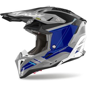 Motocross kypärä Airoh Aviator 3 Saber kiiltävä sininen