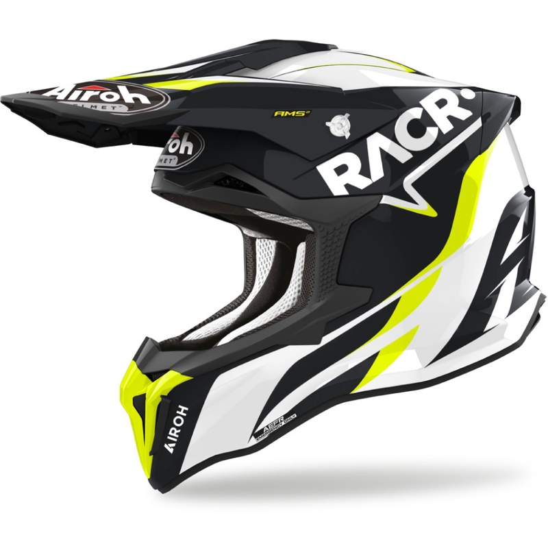Motocross kypärä Airoh Strycker Racr 2024 kiiltävä alennusmyynti