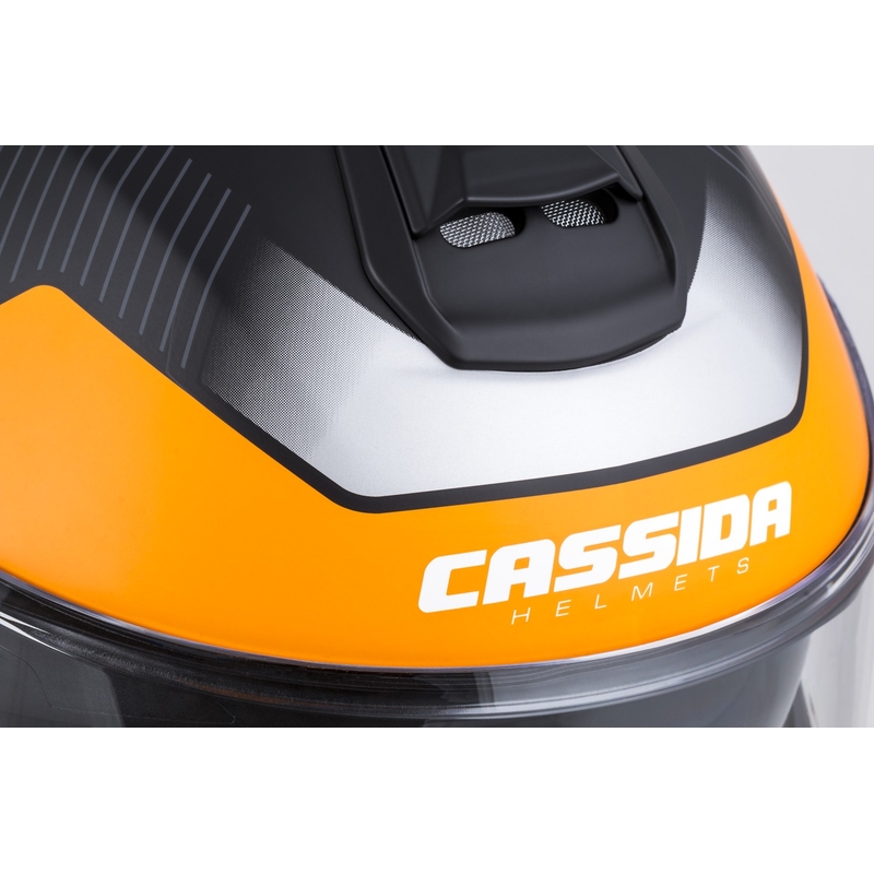 Cassida Modulo 2.1 Profile flip-up moottoripyöräilykypärä mattamusta-harmaa-oranssi