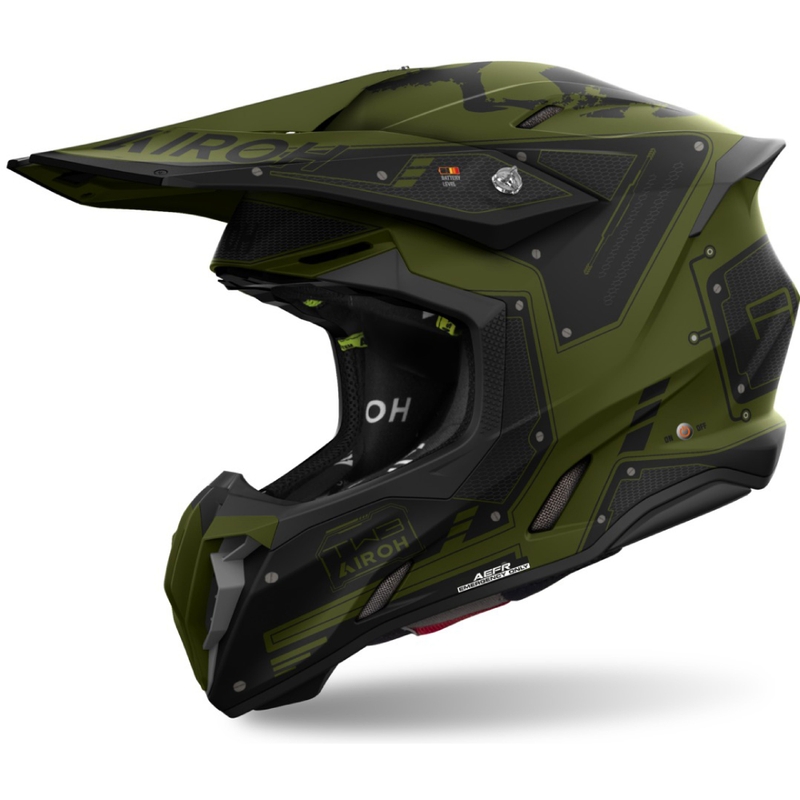 Motocross-kypärä Airoh Twist 3 Military matto