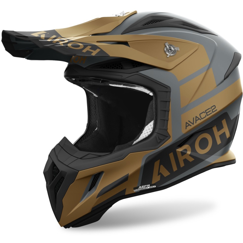 Motocross kypärä Airoh Aviator Ace 2 Sake matta kultainen