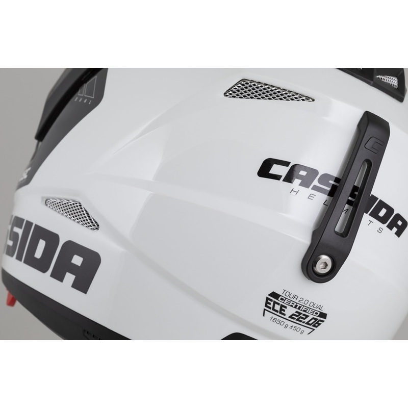 Endurokypärä Cassida Tour 2.0 X-tra matta vihreä-harmaa-musta mustalla mattapintaisella visiirillä.