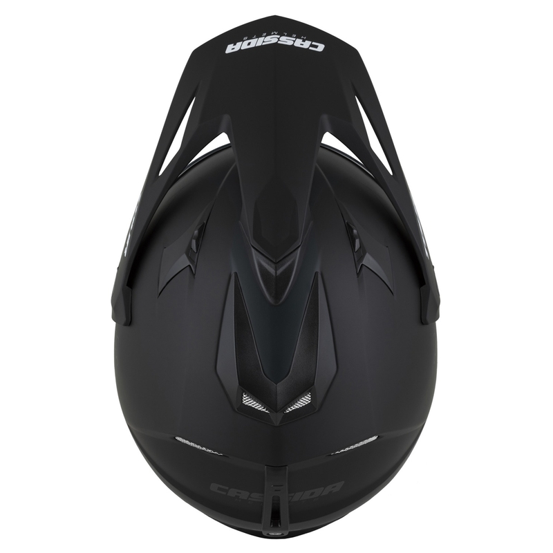 Enduro kypärä Cassida Tour 2.0 Dual matta musta-harmaa mustalla mattapintaisella visiirillä.