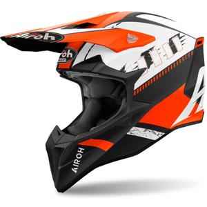 Motocross kypärä Airoh Wraaap Feel matt oranssi