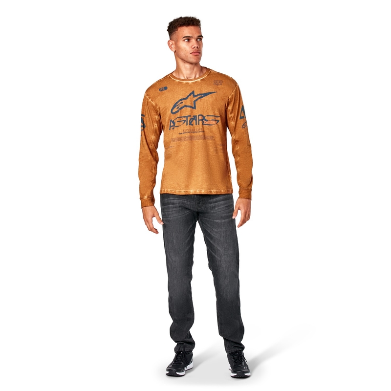 Tričko s dlouhým rukávem Alpinestars Nook Knit zrzavé