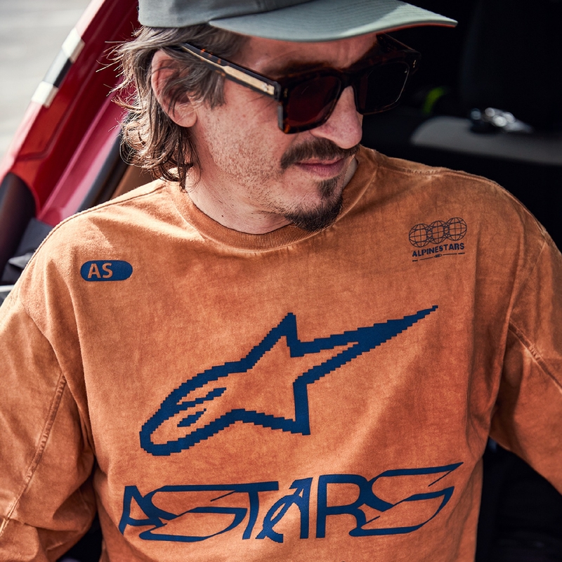 Tričko s dlouhým rukávem Alpinestars Nook Knit zrzavé