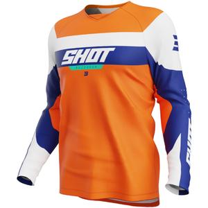 Lasten motocross pelipaita Shot Draw League oranssi