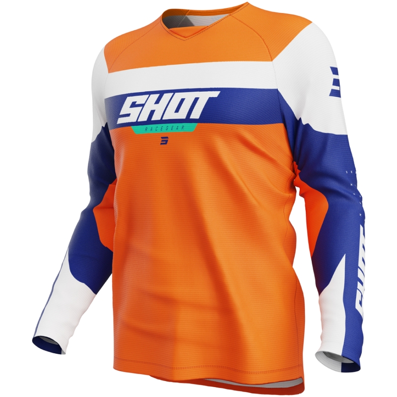 Lasten motocross pelipaita Shot Draw League oranssi
