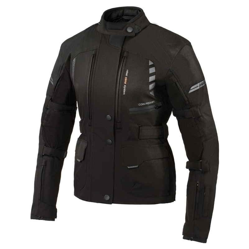 Naisten moto puku Rebelhorn Hiker II musta