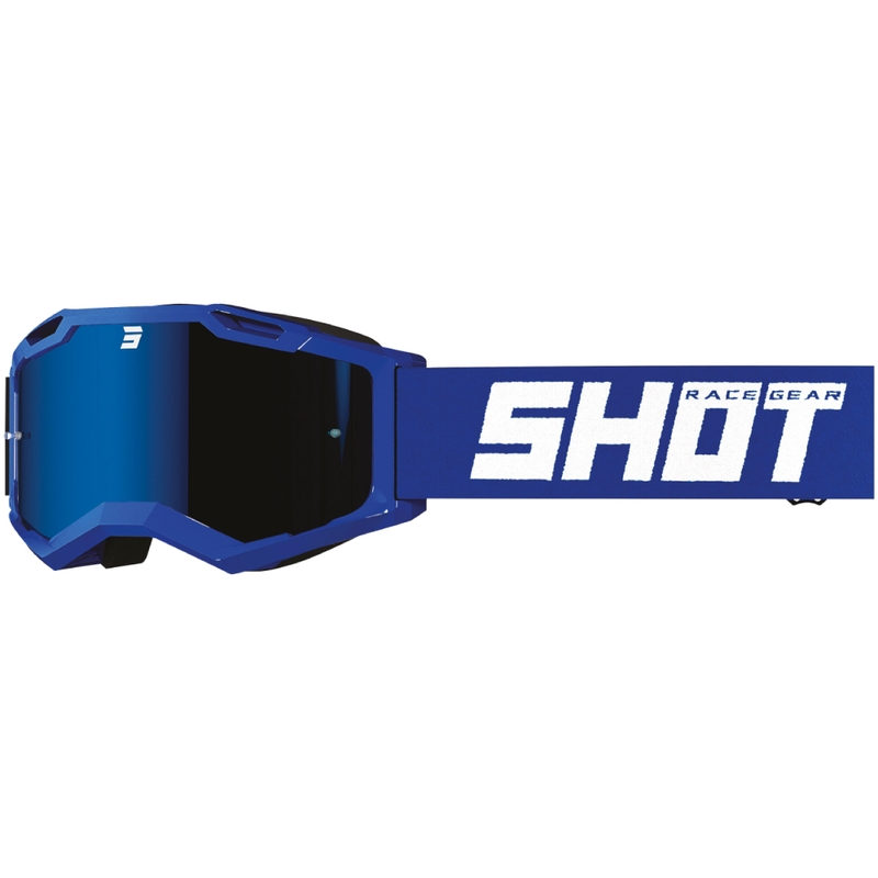 Motocross-lasit Shot Assault 2.0 Kiinteät siniset iridium plexillä varustetut lasit