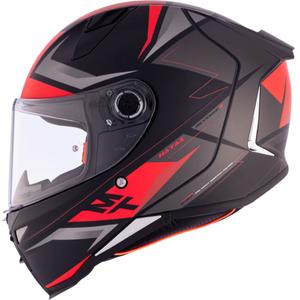 MT REVENGE 2 S HATAX B5 musta-harmaa-punainen integroitu moottoripyöräilykypärä