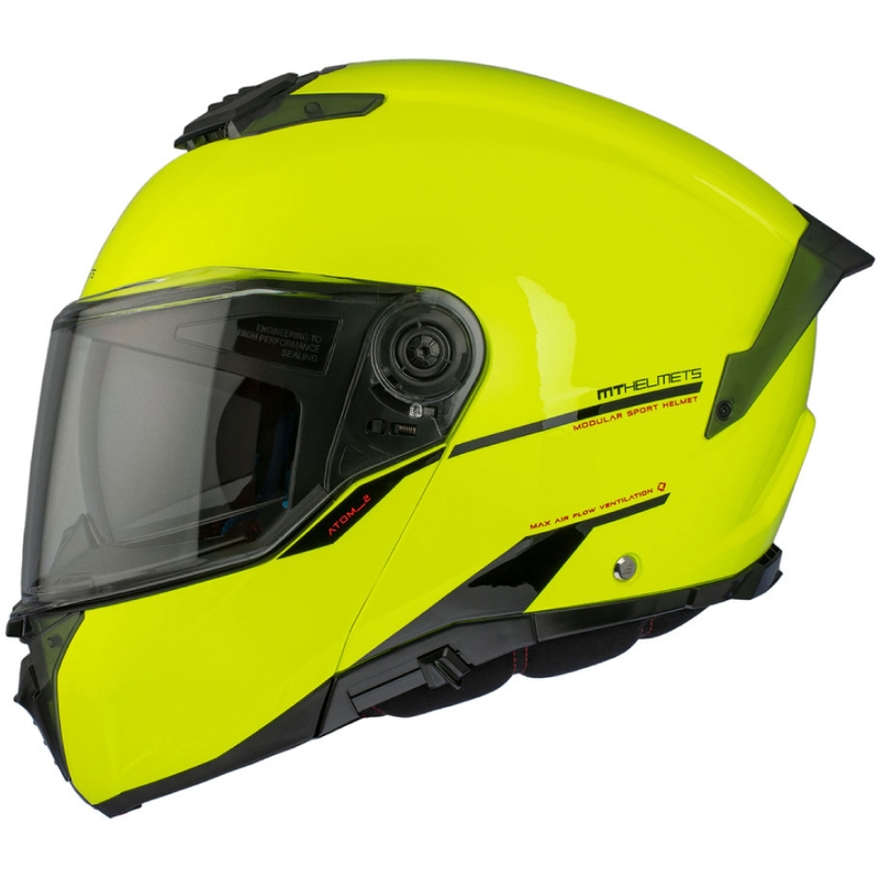 MT ATOM 2 SV SOLID A3 fluo-keltainen kiiltävä moottoripyöräilykypärä