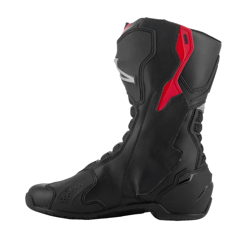 Alpinestars SMX-6 3 musta-hopea-punainen moottoripyöräsaappaat