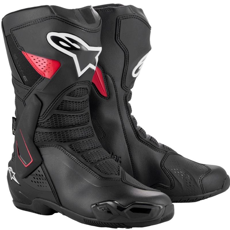 Alpinestars SMX-6 3 Drystar musta ja punainen moottoripyöräsaappaat