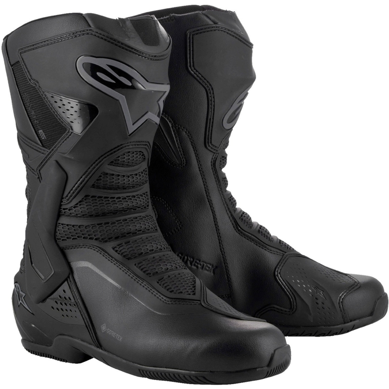 Alpinestars SMX-6 3 Gore-Tex Musta-Tummanharmaa Moottoripyöräilykengät