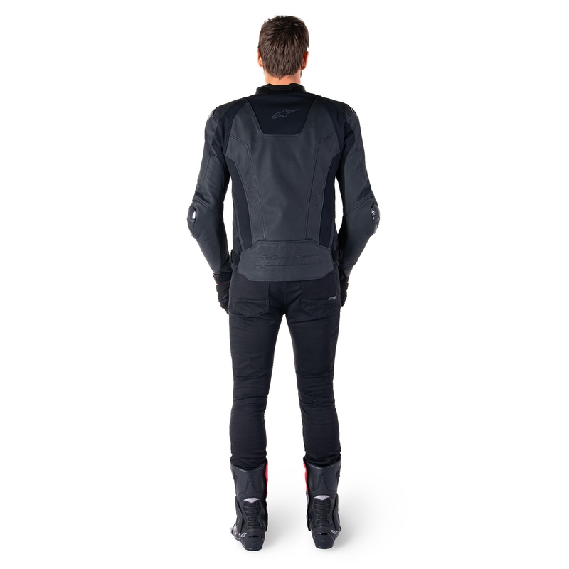 Alpinestars Missile 3 Musta Nahka Moottoripyöräily takki