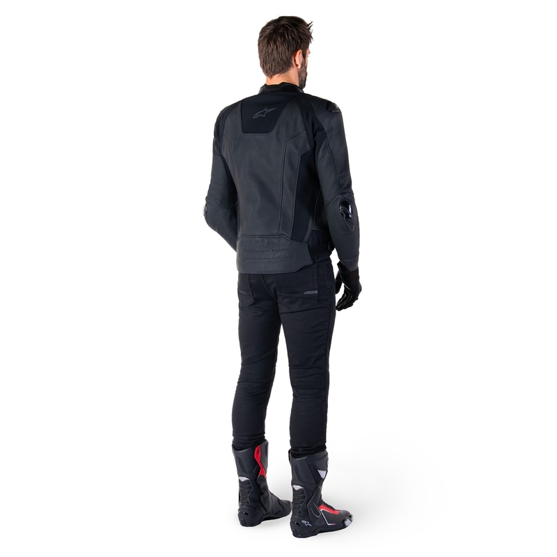 Alpinestars Missile 3 Musta Nahka Moottoripyöräily takki