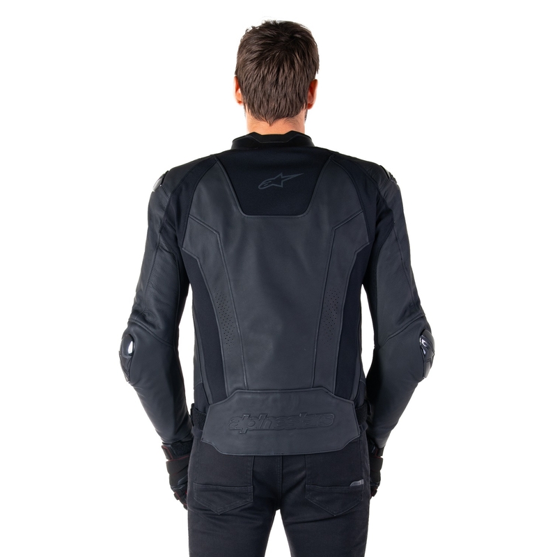 Alpinestars Missile 3 Musta Nahka Moottoripyöräily takki