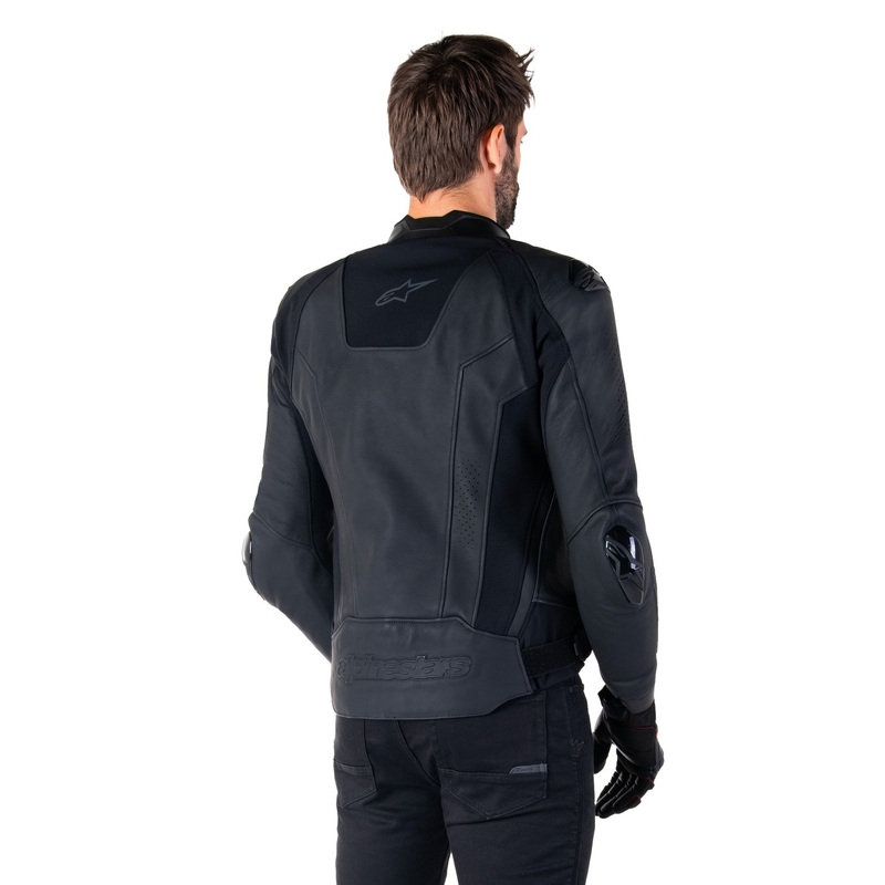 Alpinestars Missile 3 Musta Nahka Moottoripyöräily takki