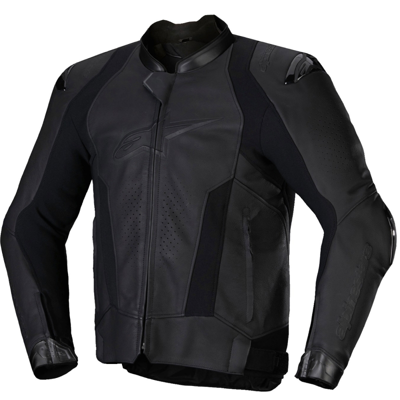Alpinestars Missile 3 Musta Nahka Moottoripyöräily takki