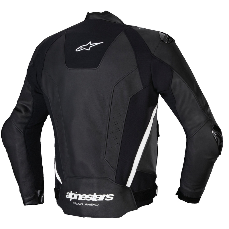 Alpinestars Missile 3 mustavalkoinen nahkainen moottoripyörätakki