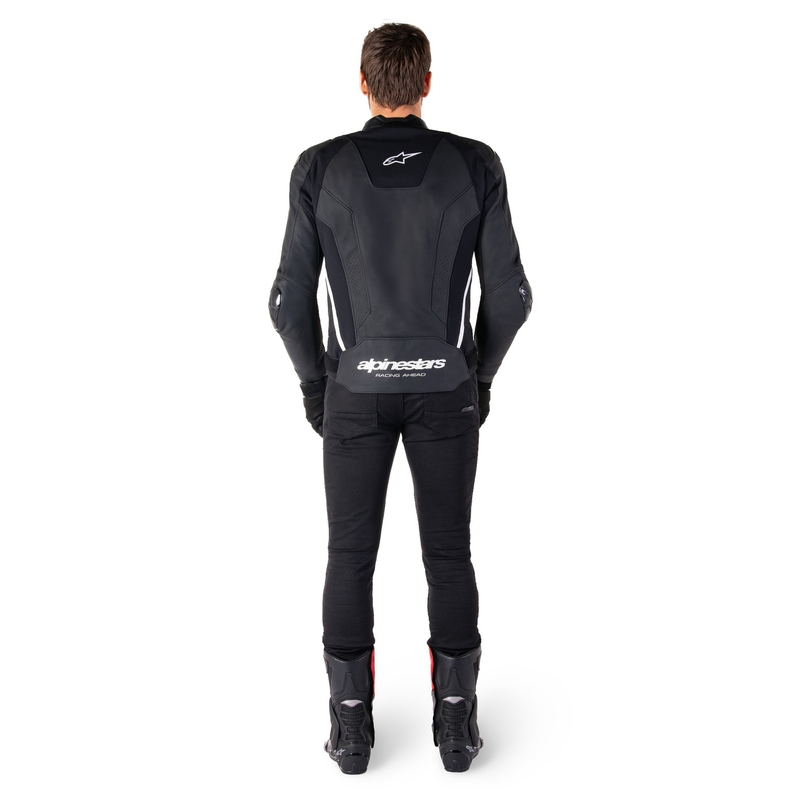 Alpinestars Missile 3 mustavalkoinen nahkainen moottoripyörätakki