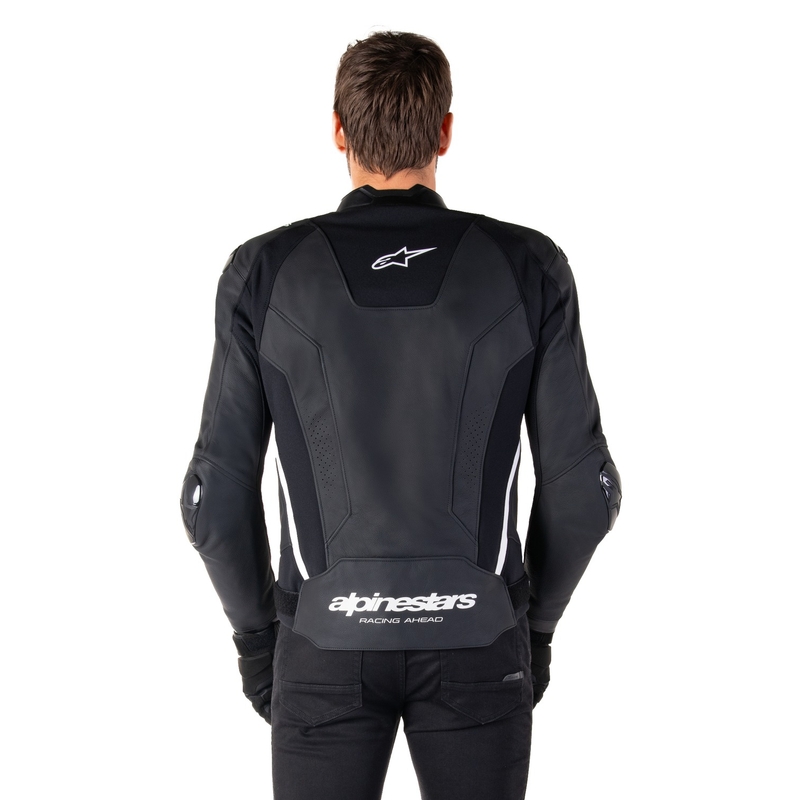 Alpinestars Missile 3 mustavalkoinen nahkainen moottoripyörätakki