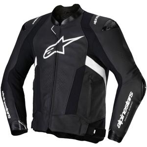 Alpinestars Missile 3 mustavalkoinen nahkainen moottoripyörätakki