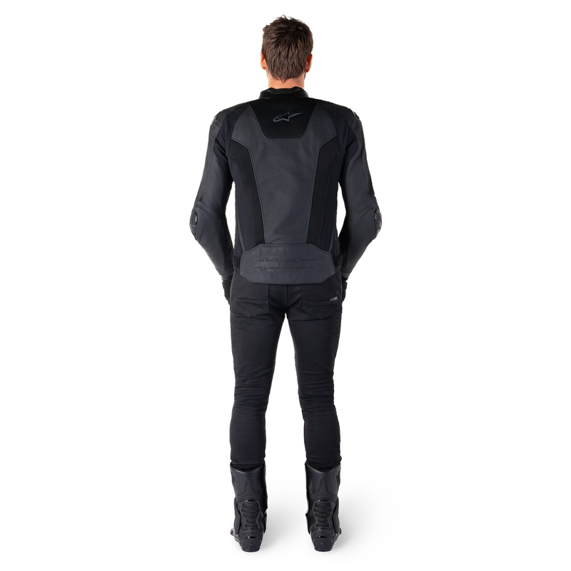 Alpinestars Missile 3 Airflow Musta Nahka Moottoripyöräily takki