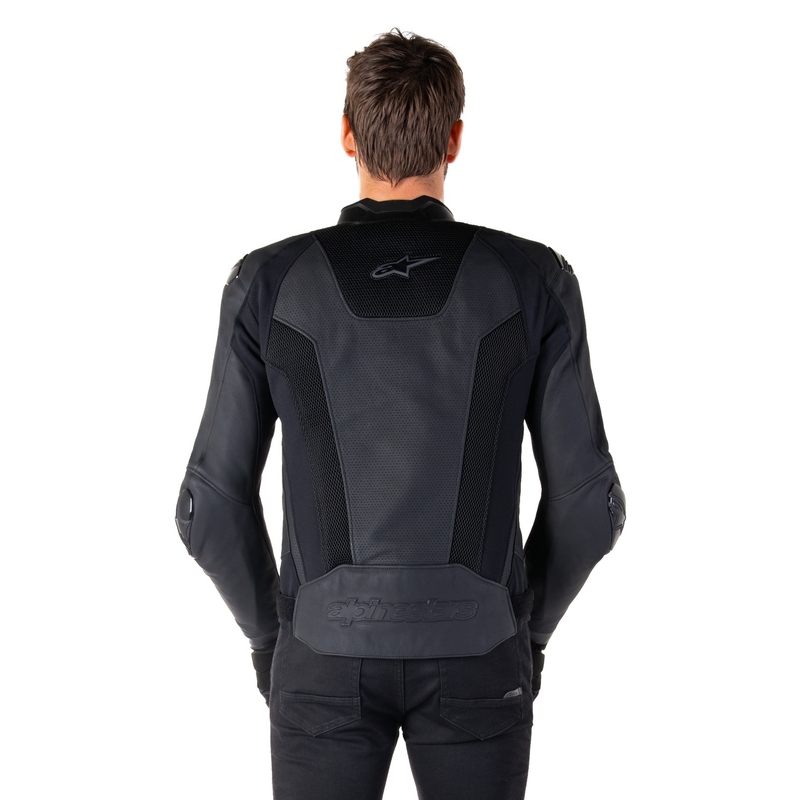 Alpinestars Missile 3 Airflow Musta Nahka Moottoripyöräily takki