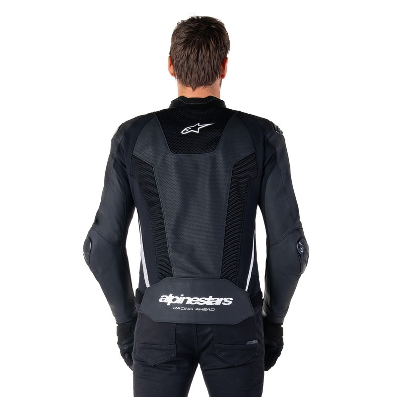 Alpinestars Missile 3 Airflow Musta ja valkoinen nahkainen moottoripyörä takki