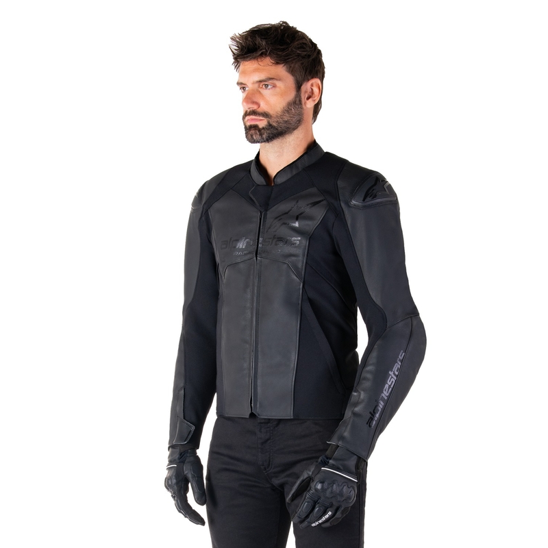 Alpinestars Faster 3 Musta nahkainen moottoripyöräily takki