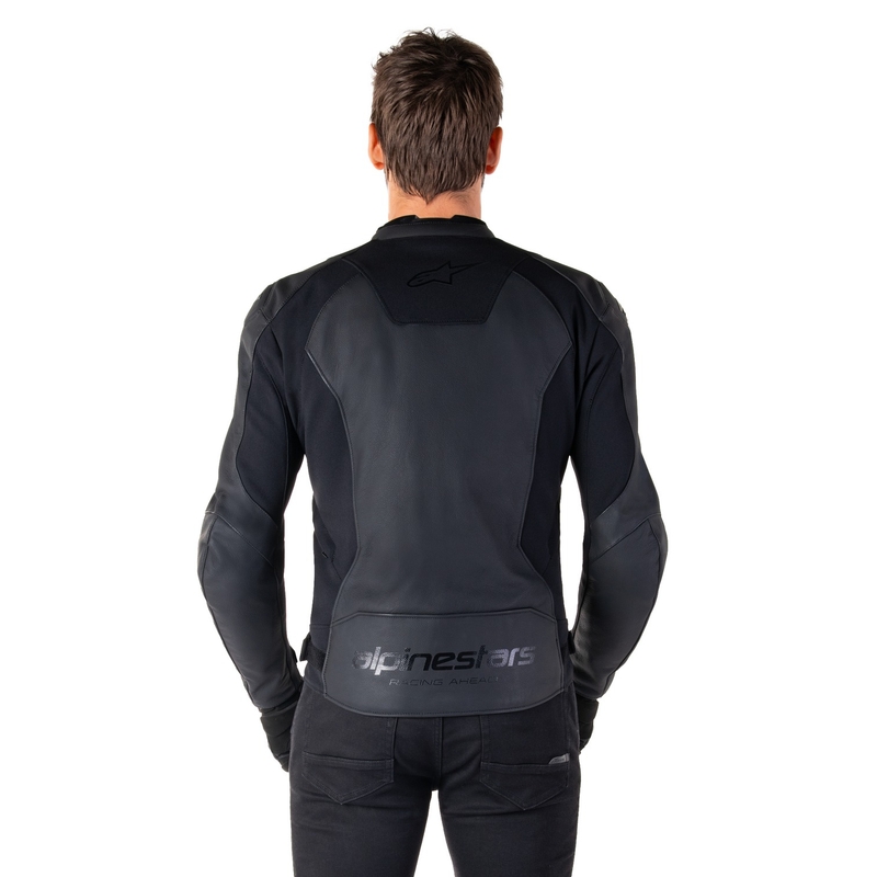 Alpinestars Faster 3 Musta nahkainen moottoripyöräily takki