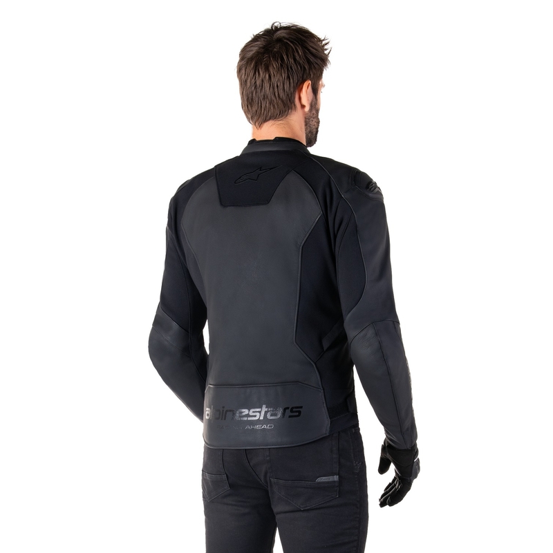 Alpinestars Faster 3 Musta nahkainen moottoripyöräily takki