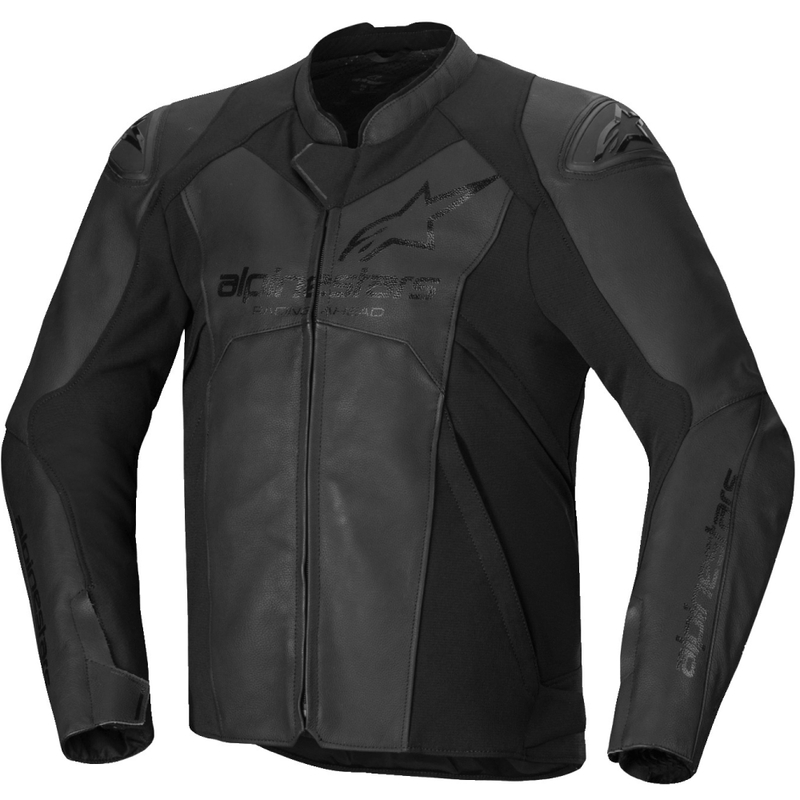 Alpinestars Faster 3 Musta nahkainen moottoripyöräily takki