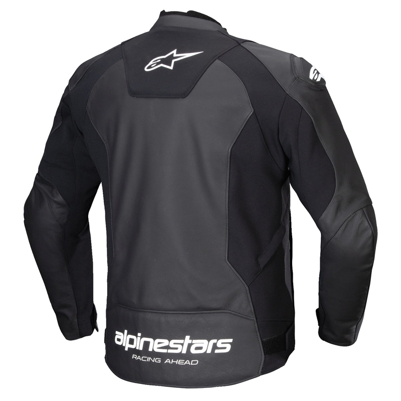 Alpinestars Faster 3 mustavalkoinen nahkainen moottoripyörätakki